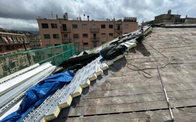 Rifacimento tetti a Genova: esperienza, isolamento e posa in ardesia nel cantiere di Corso Galliera